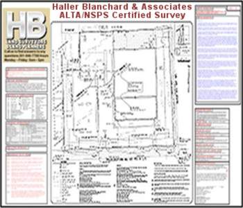 An image of a ALTA-NSPS Certified Survey from a location in Frederick Maryland, there is a survey map with a lot of text in red and black on a white background included.