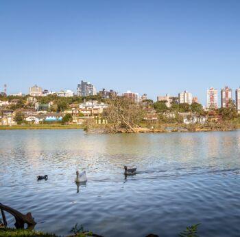urban lake view, sustainable development to maintain biodiverisity