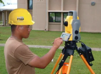 an image of a black man conducting a land-survey in Frederick Maryland